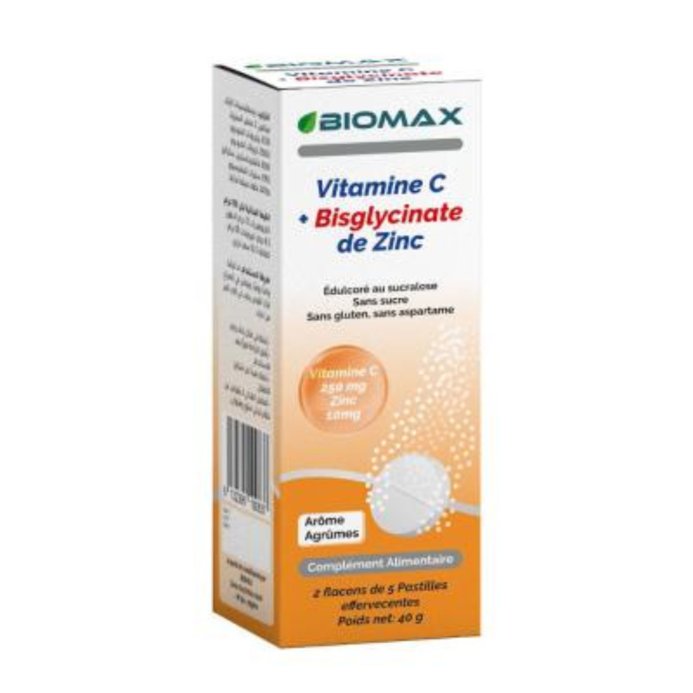 Biomax Vitamine C + Zinc Bisglycinate – Algérie