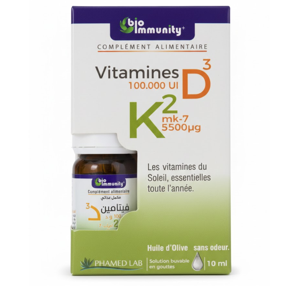 Bio Immunity Vitamine D3 + K2 – Algérie