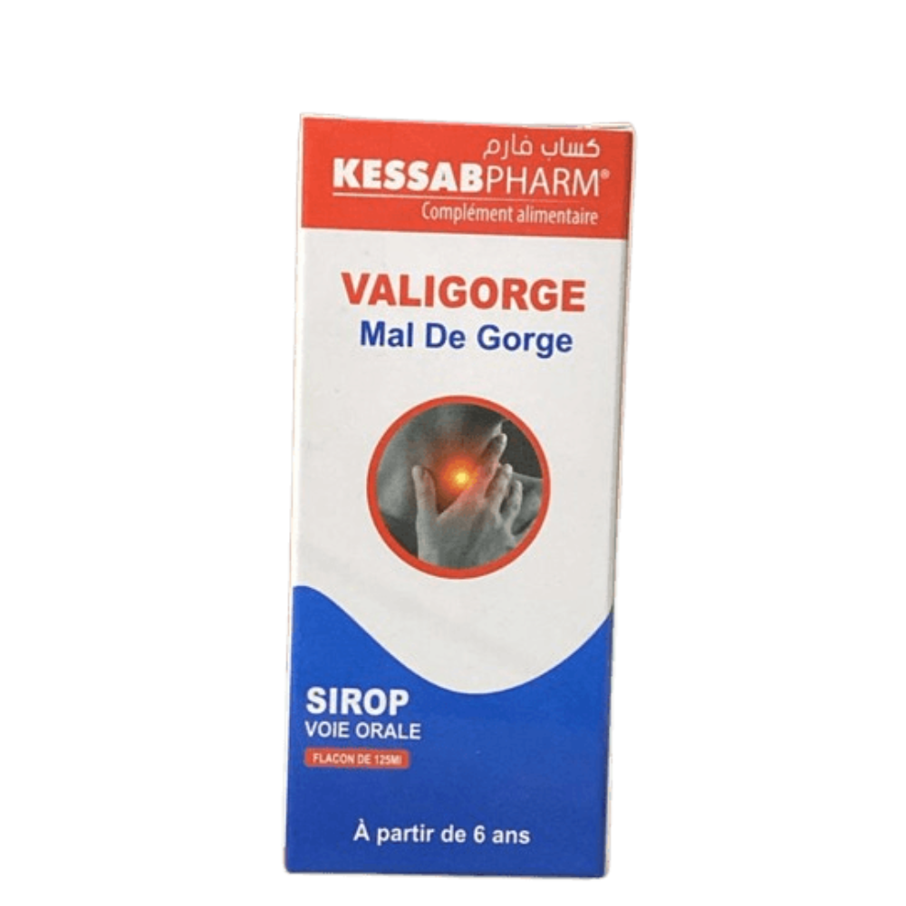 Valigorge sirop mal de gorge Algérie