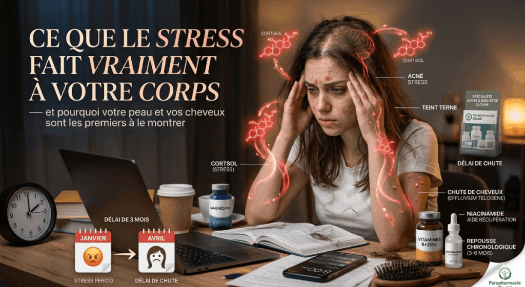 stress peau cheveux