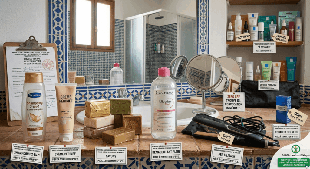 routine beauté salle de bain