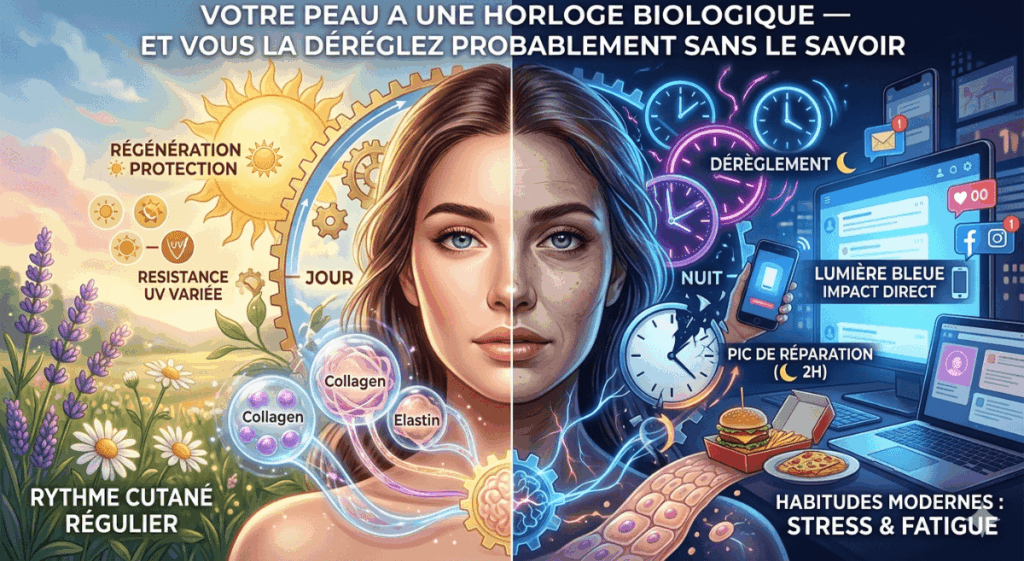 horloge biologique peau