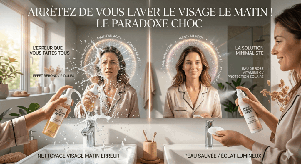 Nettoyage visage matin erreur