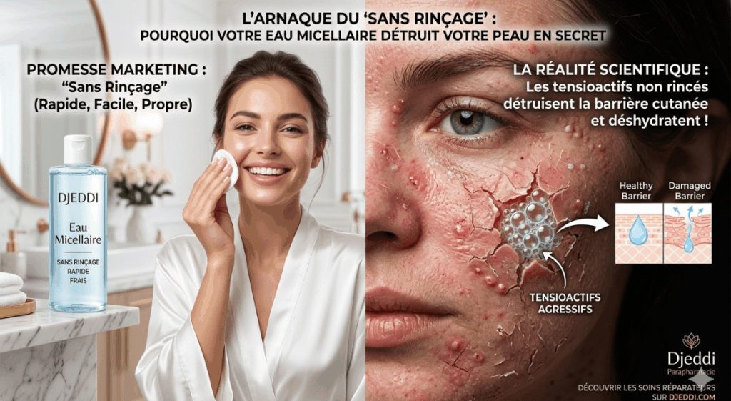 Utilisation eau micellaire visage