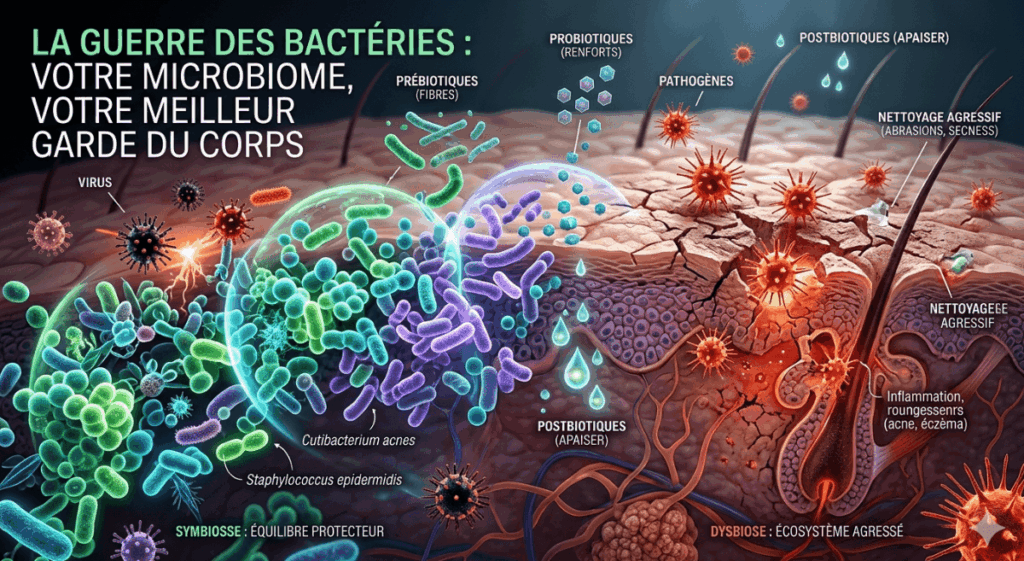 Équilibrer le microbiome cutané