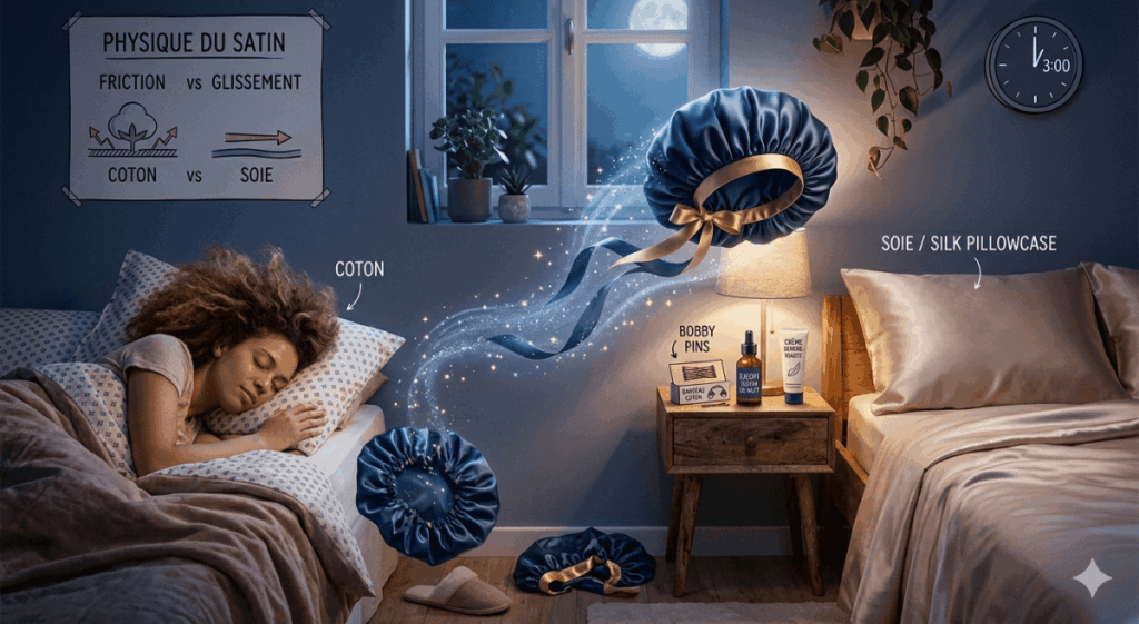 Protéger les cheveux la nuit