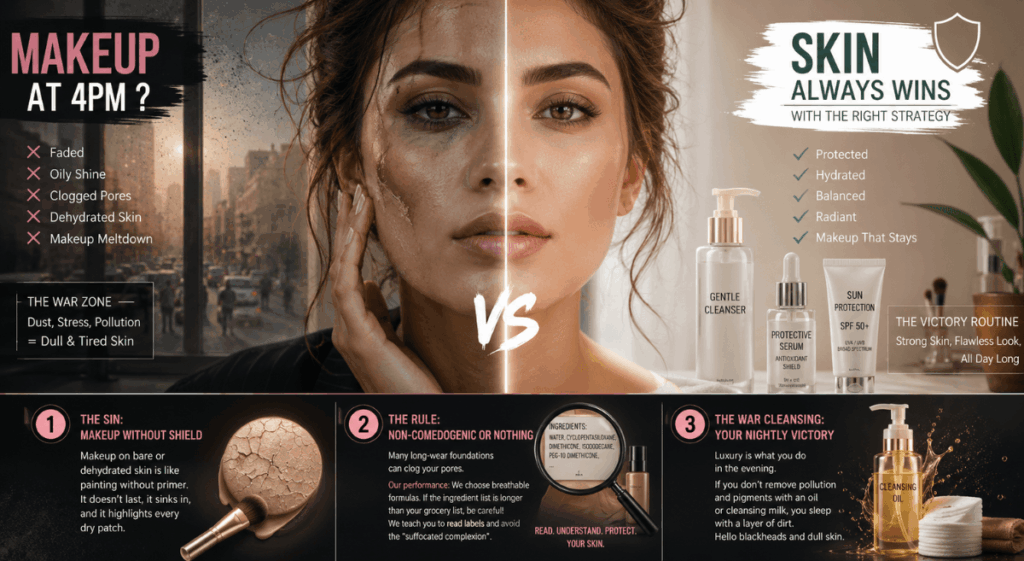 Maquillage peau sensible protection