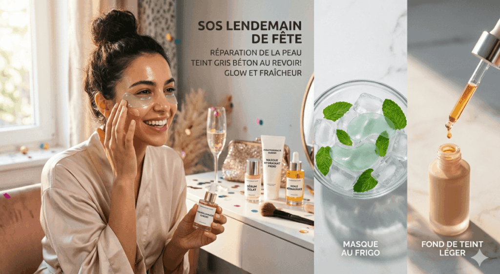 Soin visage lendemain de fête