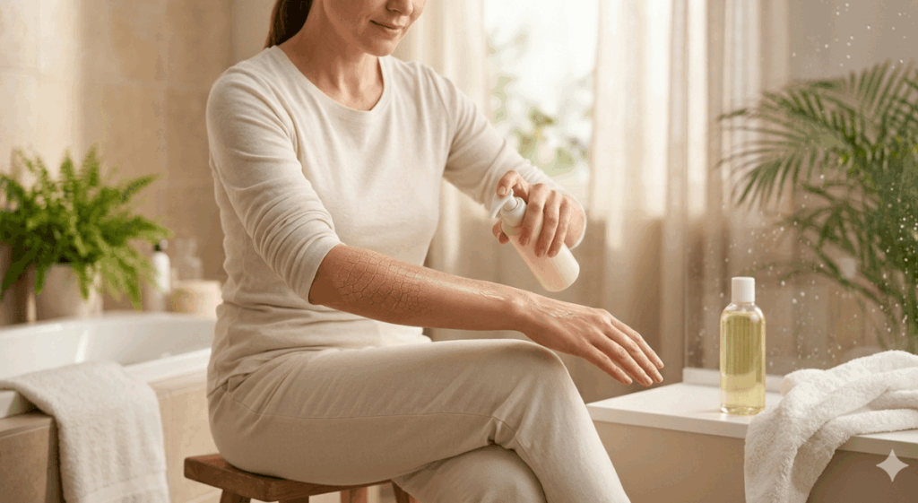 peau sèche post-partum
