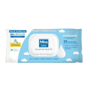 Mixa Bébé Lingettes au Lait de Toilette Algérie