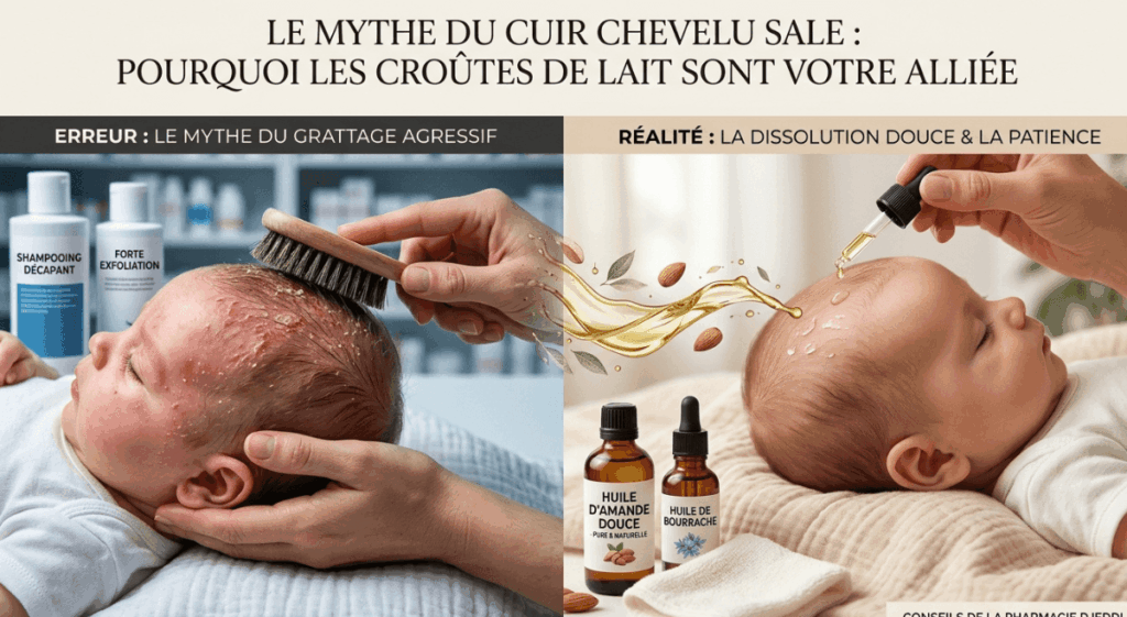 croûtes de lait bébé
