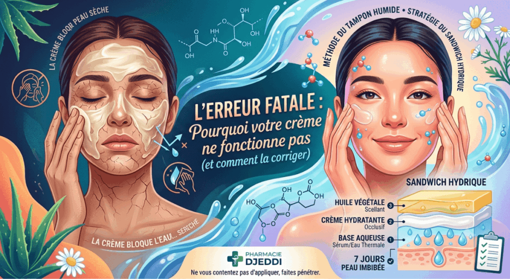 appliquer crème hydratante