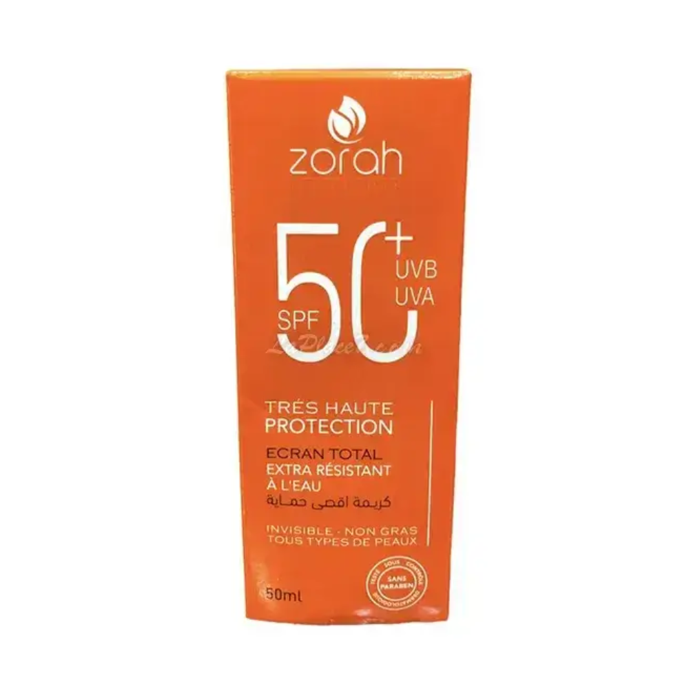 Zorah Écran Total SPF 50+ Extra Résistant à l’Eau Algérie
